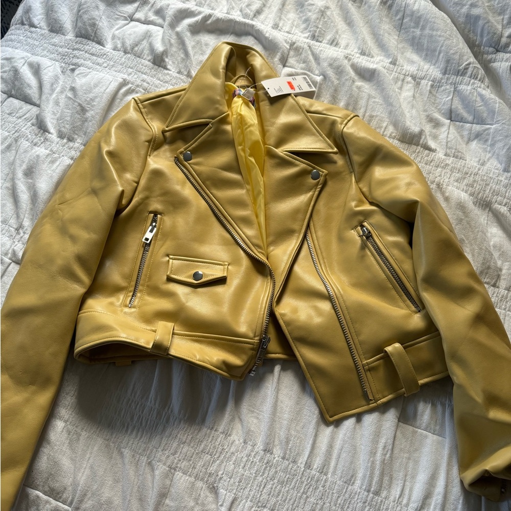 Urban Outfitters Mustard Motor Cycle Jacket